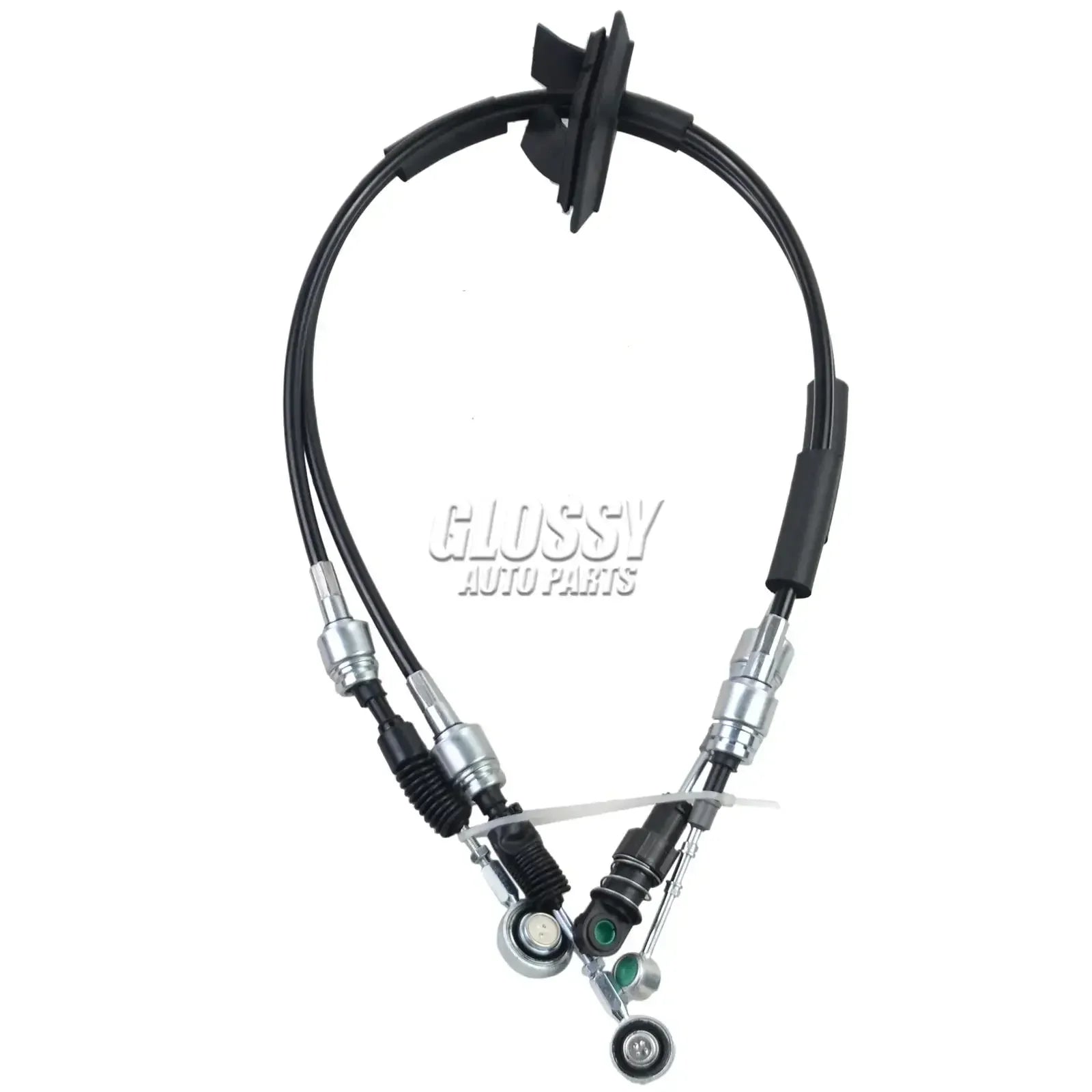 Czarny przewód zmiany biegów ap03 do ford ka 1242cc 51kw 69hp z metalowymi złączami i plastikową klipą