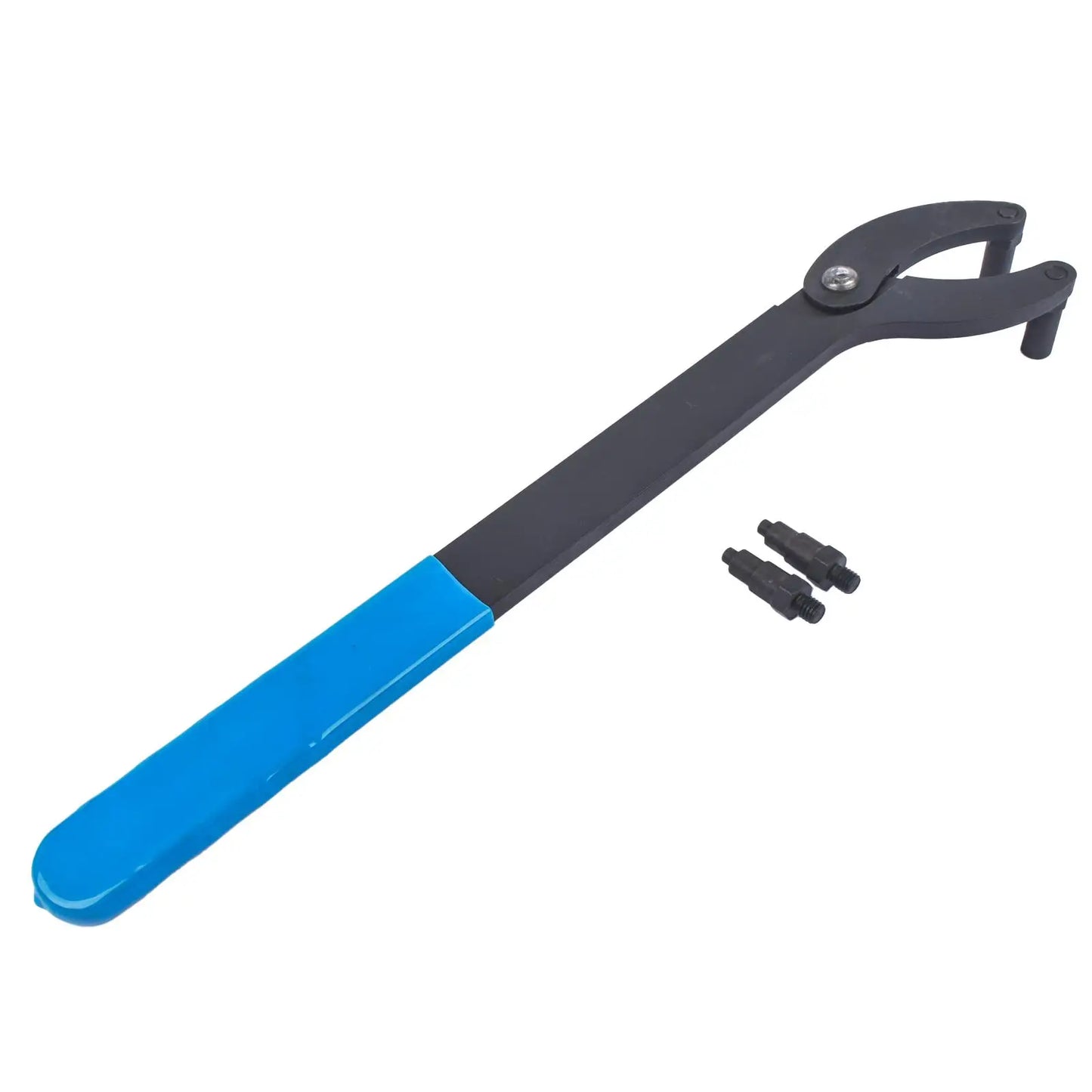 Niebiesko-czarny klucz do szprych z dwoma adapterami do ap01 timing locking sprocket wrench part number t10172