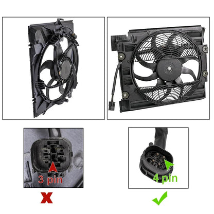 Wentylator chłodnicy BMW 5 E39 520i–540i 64548380780
