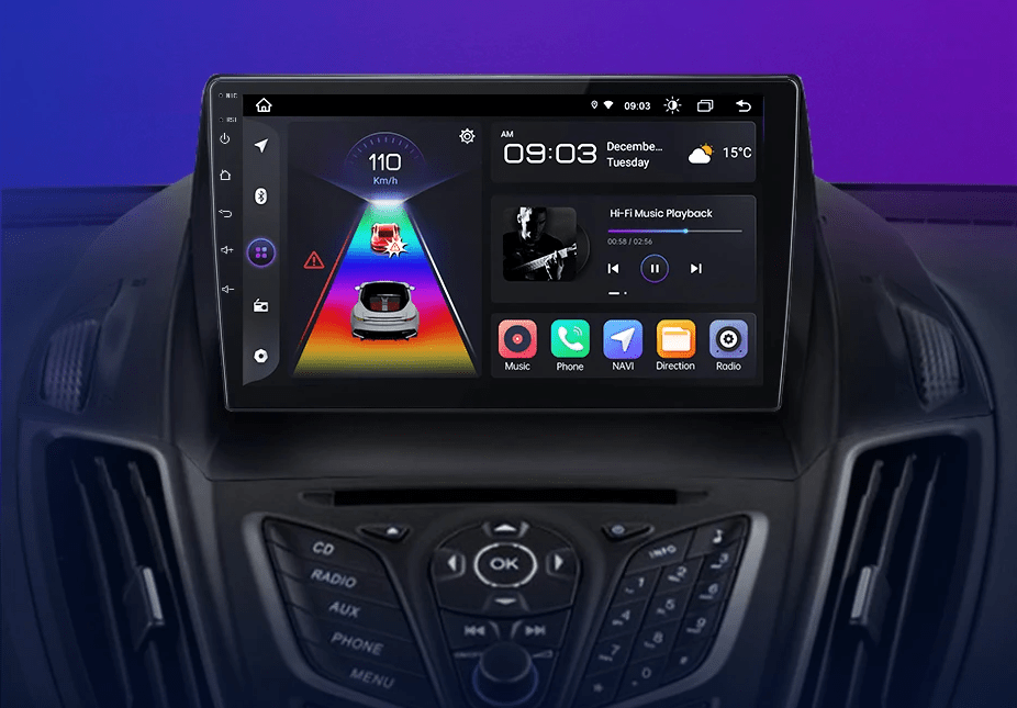 Radio Android Auto dla Ford Escape Kuga 2 C - MAX 2013 - 2016 CarPlay i Nawigacja GPS - Multigenus