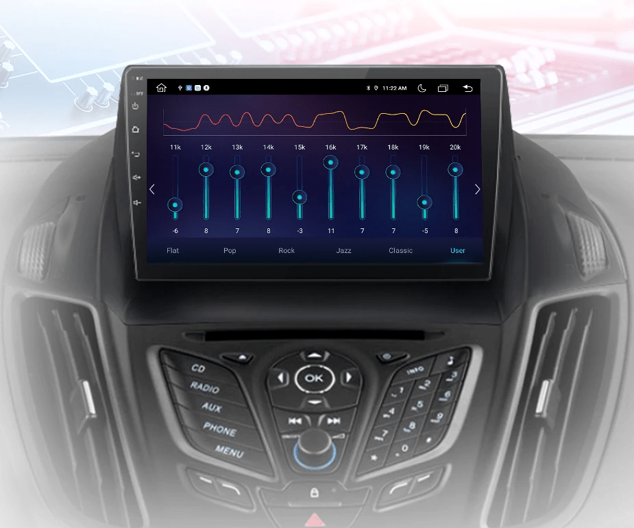 Radio Android Auto dla Ford Escape Kuga 2 C - MAX 2013 - 2016 CarPlay i Nawigacja GPS - Multigenus