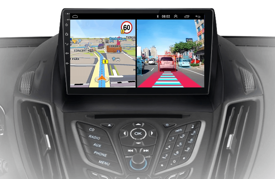 Radio Android Auto dla Ford Escape Kuga 2 C - MAX 2013 - 2016 CarPlay i Nawigacja GPS - Multigenus