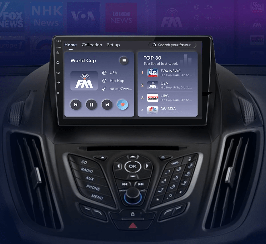 Radio Android Auto dla Ford Escape Kuga 2 C - MAX 2013 - 2016 CarPlay i Nawigacja GPS - Multigenus