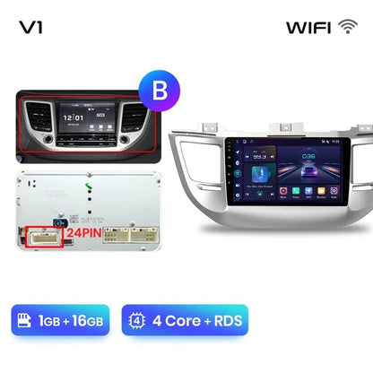 Radio Android Auto dla Hyundai IX35 Tucson 3 od 2015 - 2018 - Multigenus