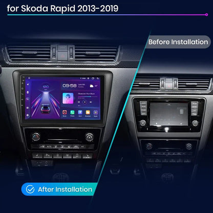 Radio Android Auto do Skoda Rapid 2013 - 2019, 4G, Multimedialny GPS, 2DIN - Multigenus