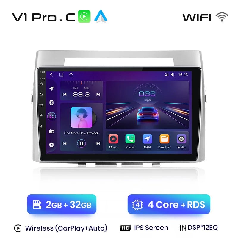 Radio Android Auto do Toyota Corolla Verso 2004 - 2009 – 2 - DIN Multimedia GPS z CarPlay - Multigenus