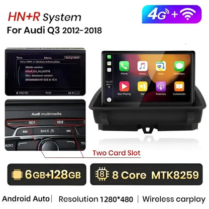 Radio nawigacja Audi Q3 2012-2018 DSP 1920*720P CarPlay Android Auto - Multigenus