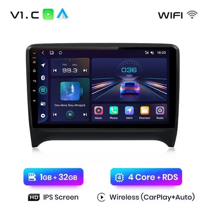 Radio samochodowe V1 Plus do Audi TT MK2 8J (2006 - 2014) - Bezprzewodowy CarPlay i Android Auto | Inteligentny system, brak DVD 2 - DIN - Multigenus