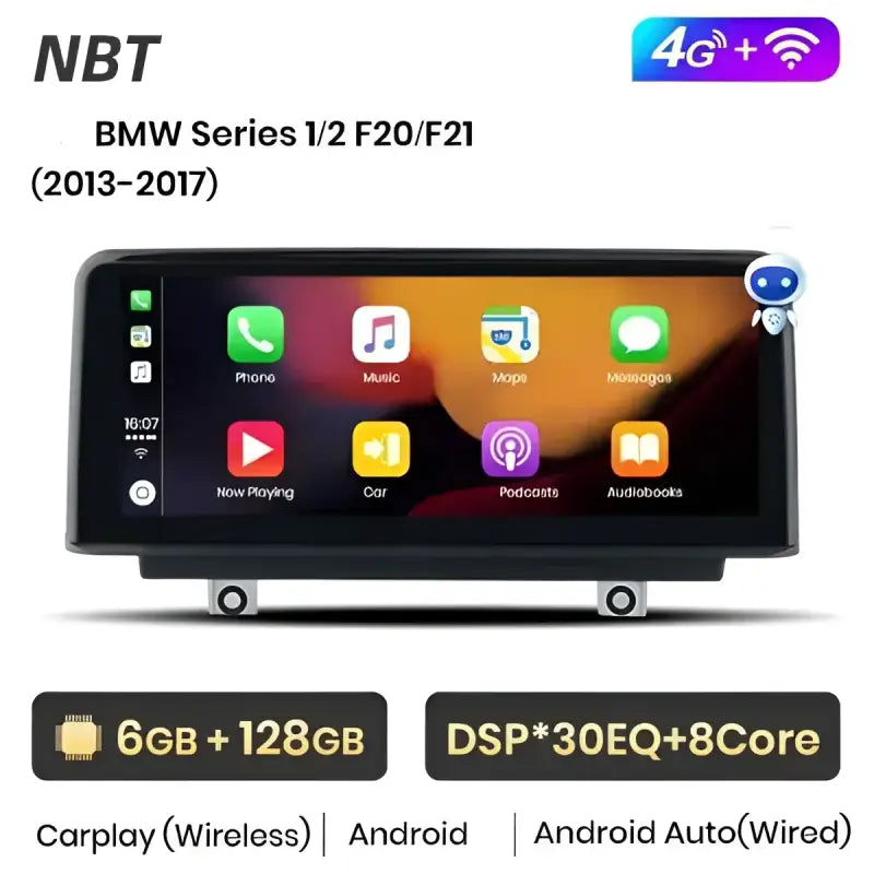 Radio nawigacja BMW 3 F20 F21 F22 F30 F31 F32 F33 F34 F36 Android Auto CarPlay - Multigenus