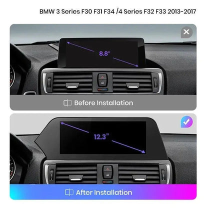 Radio nawigacja BMW 3/4 Serii F30 F31 F34 F32 F33 F36 CarPlay 1920*720 Android Auto - Multigenus