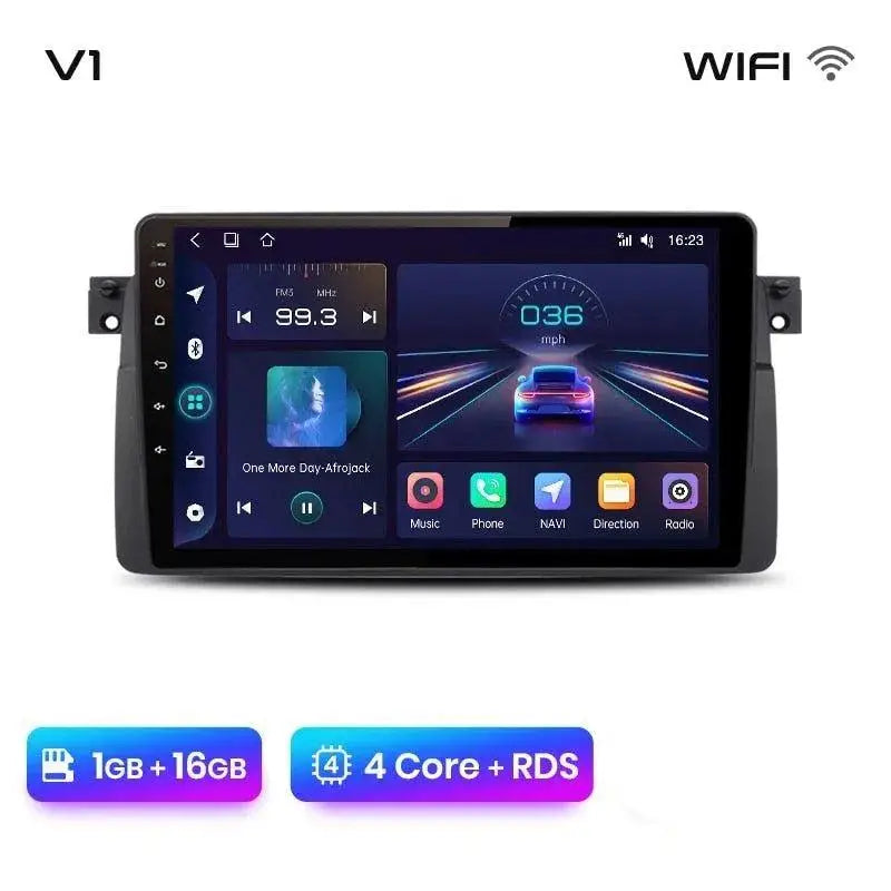 Radio nawigacja BMW E46 M3 318/320/325/330/335 Android Auto Carplay - Multigenus