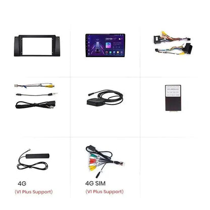 Radio nawigacja BMW 5 E39 1995 - 2003 E53 X5 M5 Carplay Android Auto - Multigenus