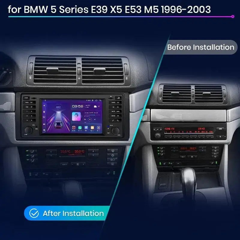Radio nawigacja BMW 5 Serii E39 X5 E53 od 1996-2003 Android Auto Carplay - Multigenus