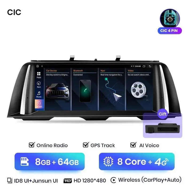 Radio nawigacja BMW 5 Serii F10 F11 2011-2017 CarPlay Android Auto - Multigenus