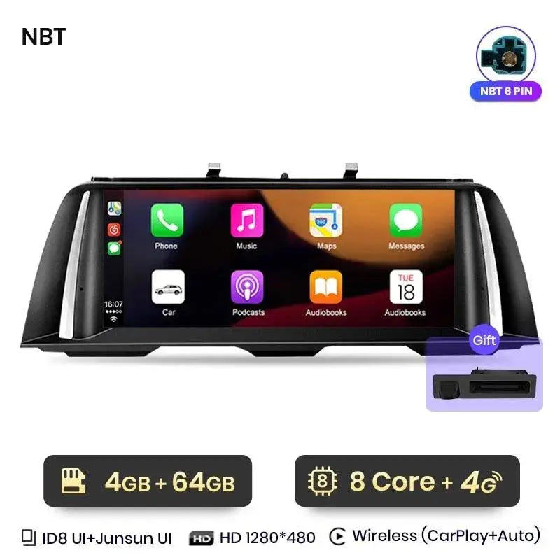 Radio nawigacja BMW 5 Serii F10 F11 2011-2017 CarPlay Android Auto - Multigenus