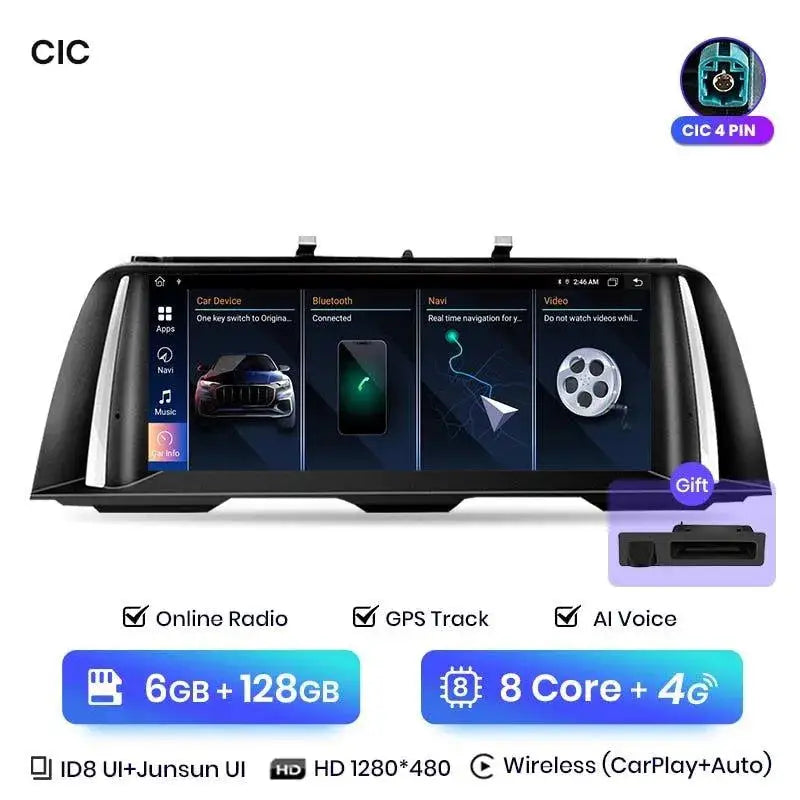 Radio nawigacja BMW 5 Serii F10 F11 2011-2017 CarPlay Android Auto - Multigenus