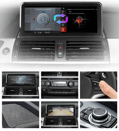 Radio nawigacja BMW X5 E70 X6 E71 2007-2013 CarPlay Android Auto - Multigenus