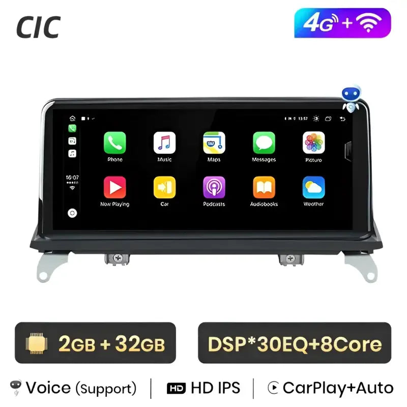 Radio nawigacja BMW X5 E70 X6 E71 2007-2013 CarPlay Android Auto - Multigenus