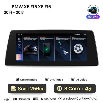 Radio nawigacja BMW X5 F15 X6 F16 2014-2017 CarPlay Android Auto - Multigenus
