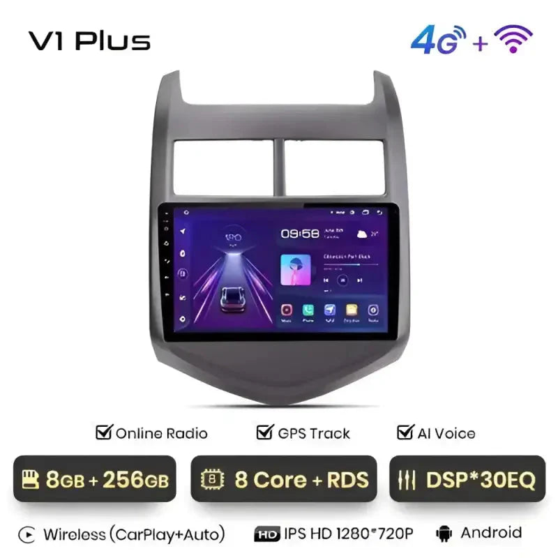 Radio nawigacja Chevrolet Aveo 2 2011-2013 Android Auto Carplay - Multigenus
