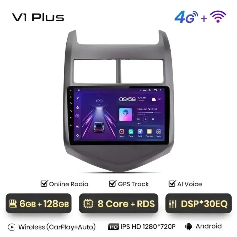 Radio nawigacja Chevrolet Aveo 2 2011-2013 Android Auto Carplay - Multigenus