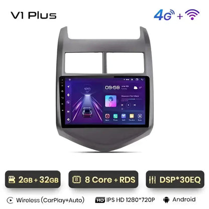 Radio nawigacja Chevrolet Aveo 2 2011-2013 Android Auto Carplay - Multigenus