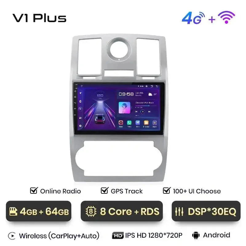 Radio nawigacja Chrysler 300C Aspen 2004 - 2008 Android Auto CarPlay - Multigenus