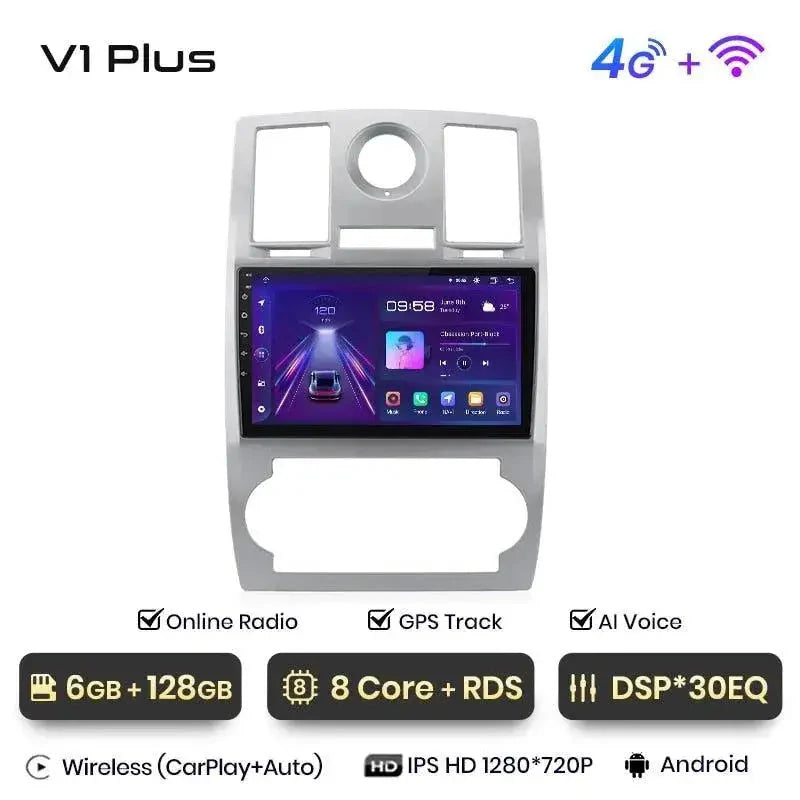 Radio nawigacja Chrysler 300C Aspen 2004 - 2008 Android Auto CarPlay - Multigenus