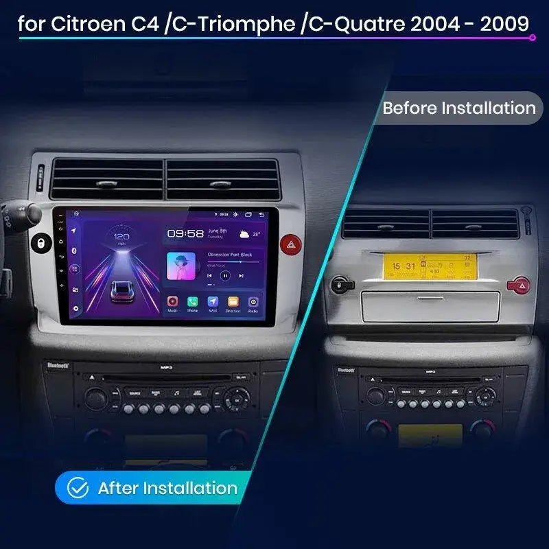Radio nawigacja Citroen C4 2004 - 2009 Android Auto Carplay - Multigenus