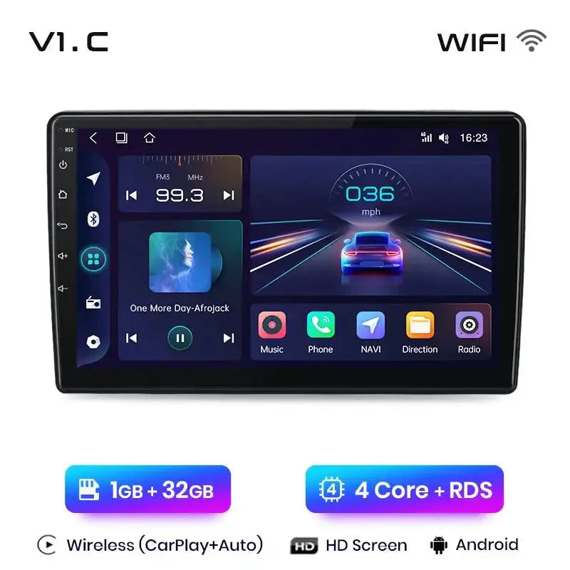Radio do Fiata 500L 2012 - 2017 – 4G, Multimedia GPS z CarPlay 2 - DIN AI Voice Android Auto - Multigenus