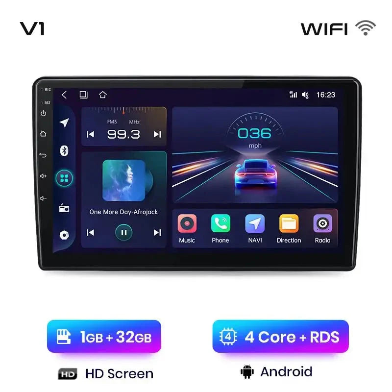 Radio do Fiata 500L 2012 - 2017 – 4G, Multimedia GPS z CarPlay 2 - DIN AI Voice Android Auto - Multigenus