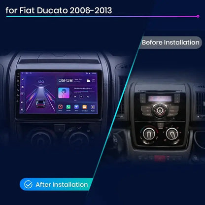 Radio samochodowe z bezprzewodowym CarPlay i Android Auto do Fiat Ducato, Peugeot Boxer 2, Citroen Jumper 2 (2006 - 2015) – Premium system multimedialny 2 DIN - Multigenus