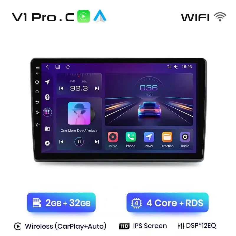 Radio samochodowe z bezprzewodowym CarPlay i Android Auto do Fiat Ducato, Peugeot Boxer 2, Citroen Jumper 2 (2006 - 2015) – Premium system multimedialny 2 DIN - Multigenus