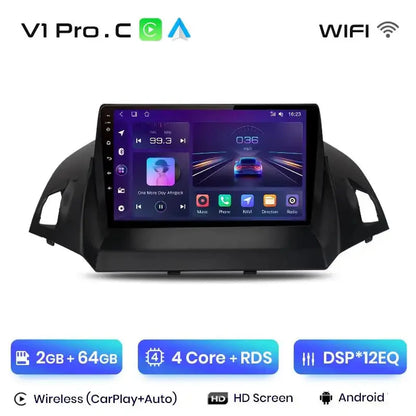 Radio Android Auto dla Ford Escape Kuga 2 C - MAX 2013 - 2016 CarPlay i Nawigacja GPS - Multigenus