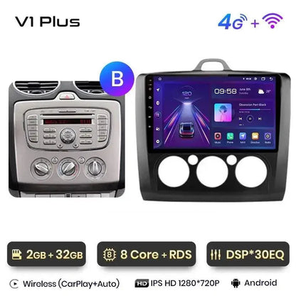 Radio nawigacja Ford Focus 2 Mk2 2004- 2011 CarPlay Android Auto - Multigenus