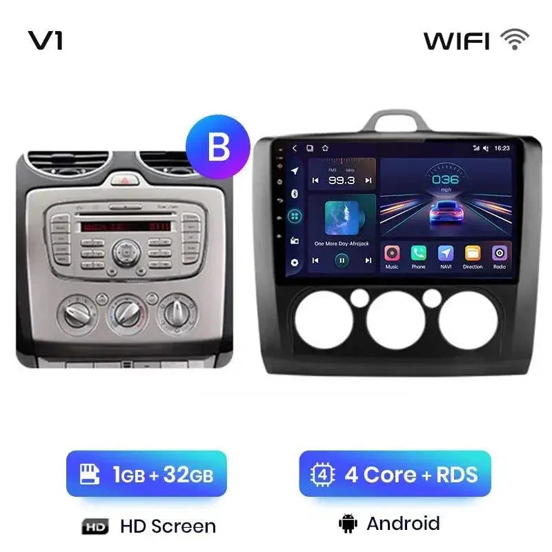 Radio nawigacja Ford Focus 2 Mk2 2004- 2011 CarPlay Android Auto - Multigenus