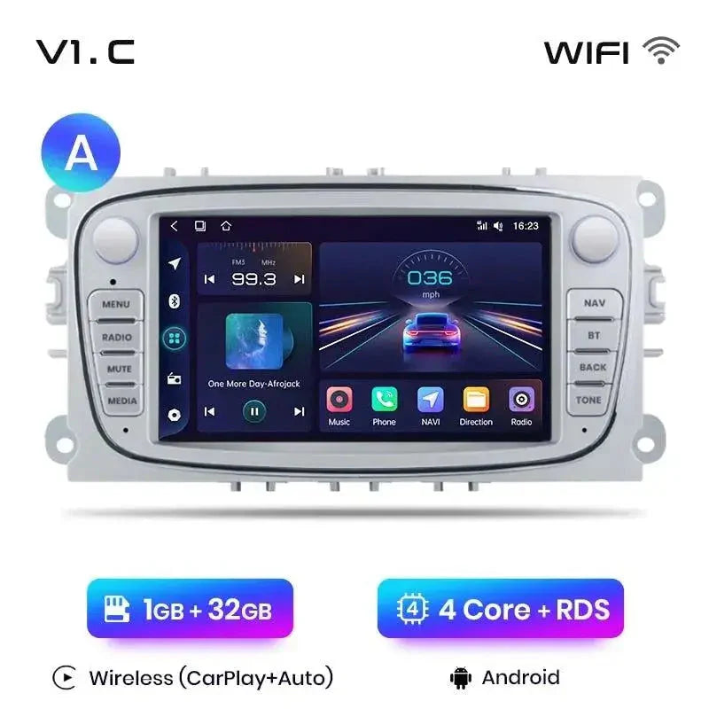 Radio nawigacja Ford Focus S-Max Mondeo Galaxy C-Max Kuga Android Carplay - Multigenus