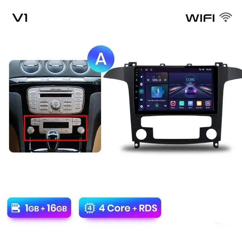 Radio nawigacja Ford S-MAX 2007-2015 Android Auto Carplay - Multigenus