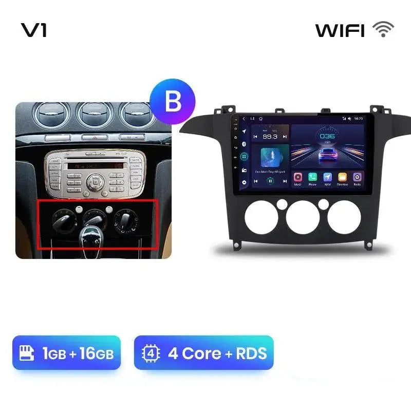 Radio nawigacja Ford S-MAX 2007-2015 Android Auto Carplay - Multigenus