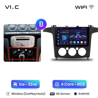 Radio nawigacja Ford S-MAX 2007-2015 Android Auto Carplay - Multigenus