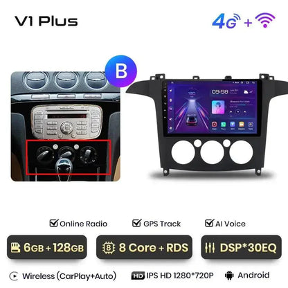 Radio nawigacja Ford S-MAX 2007-2015 Android Auto Carplay - Multigenus