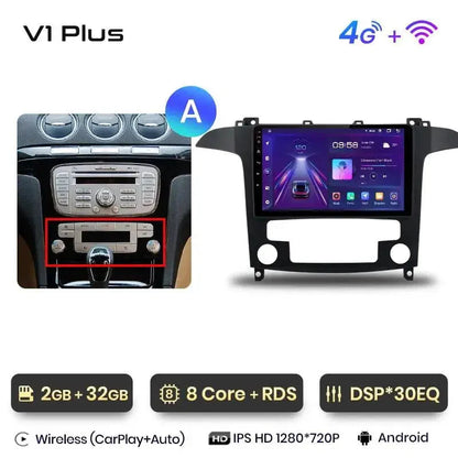 Radio nawigacja Ford S-MAX 2007-2015 Android Auto Carplay - Multigenus