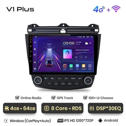 Radio nawigacja Honda Accord 7 2003 - 2008 Carplay Android Auto - Multigenus