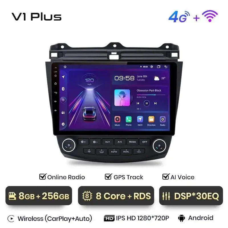 Radio nawigacja Honda Accord 7 2003 - 2008 Carplay Android Auto - Multigenus
