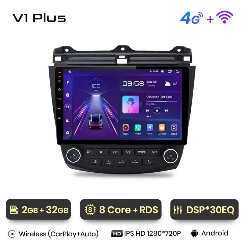 Radio nawigacja Honda Accord 7 2003 - 2008 Carplay Android Auto - Multigenus