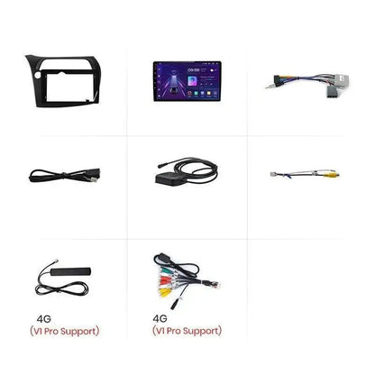 Radio nawigacja Honda Civic Hatchback 2005-2011 Android Auto CarPlay - Multigenus