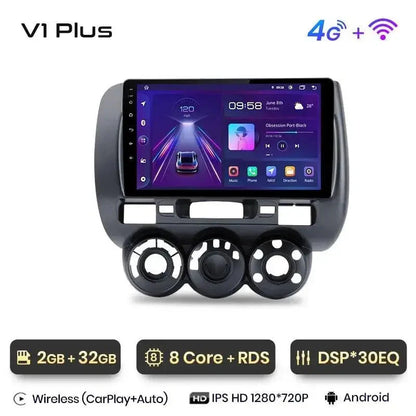 Radio nawigacja Honda Fit Jazz City 2002 2003-2007 Android Auto Carplay - Multigenus