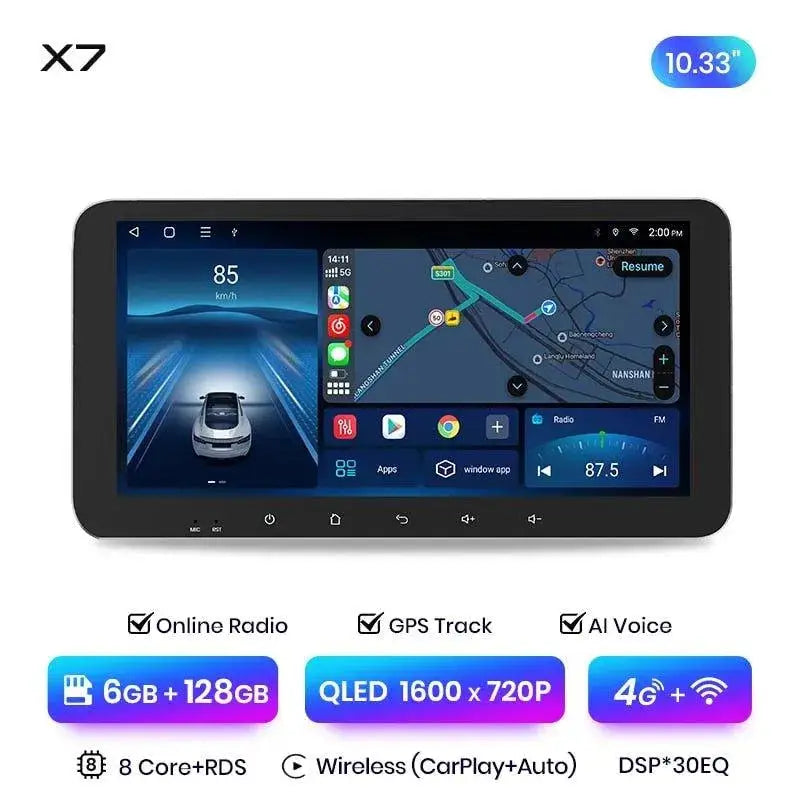 Radio nawigacja Honda Fit Jazz City 2002 - 2007 CarPlay Android Auto - Multigenus