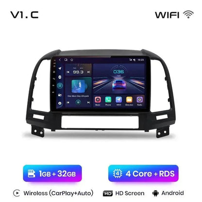 Radio nawigacja Hyundai Santa Fe 2 2006 - 2012 Carplay Android Auto - Multigenus