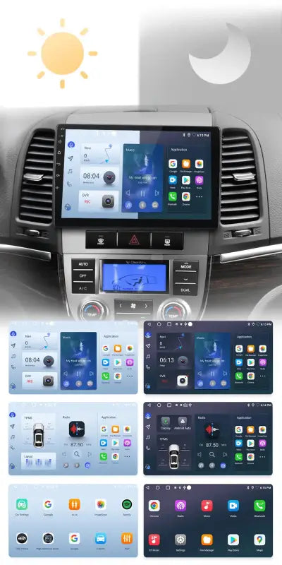 Radio nawigacja Hyundai Santa Fe 2 2006 - 2012 Carplay Android Auto - Multigenus